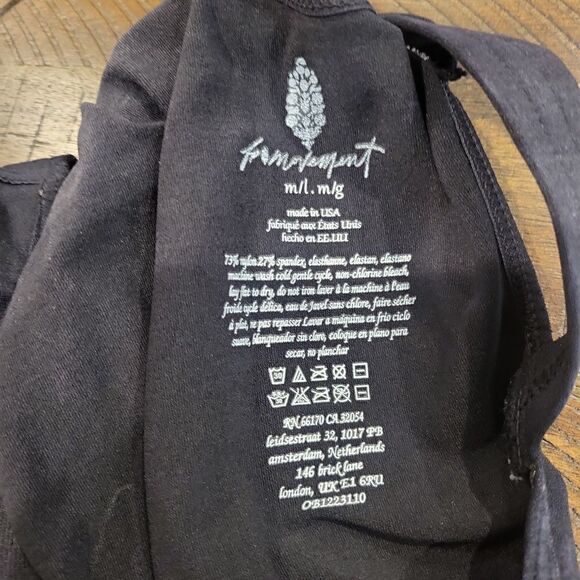 Free People Good Karma Washed Black Onesie M/L - Picture 4 of 4